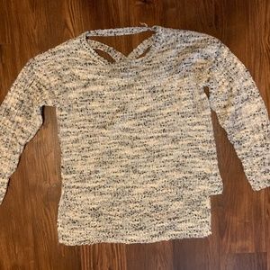 High-Low Crisscross back Sweater